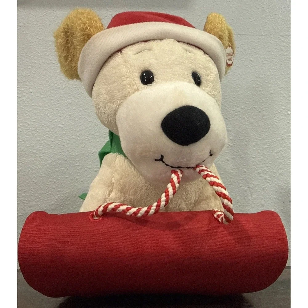 Hallmark Jingle Pals Plush Dog Animated Christmas Toy Squeezable Musical EUC